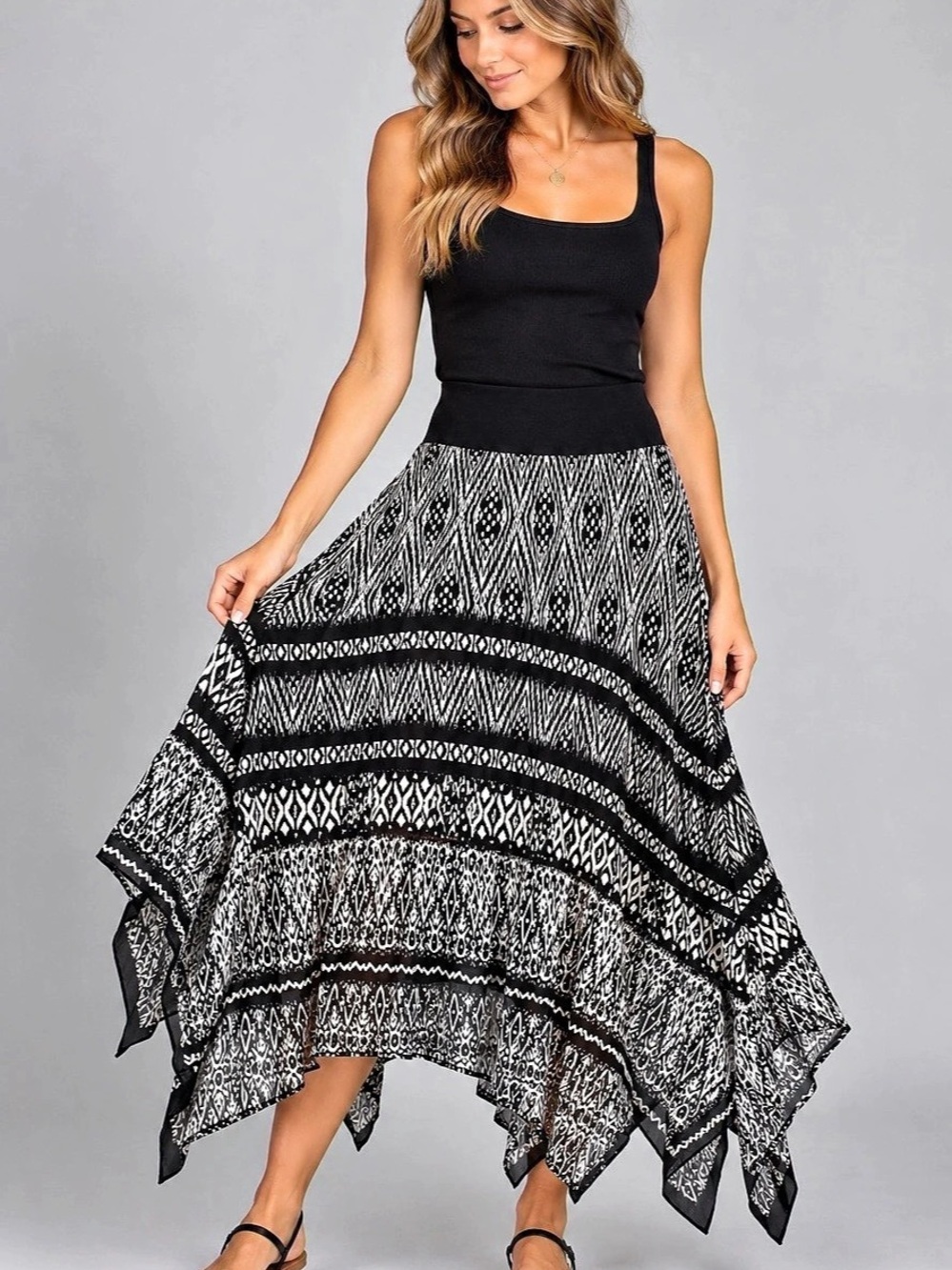 APT. 9 Women'Small Geometric Maxi Skirt Size Small Like New